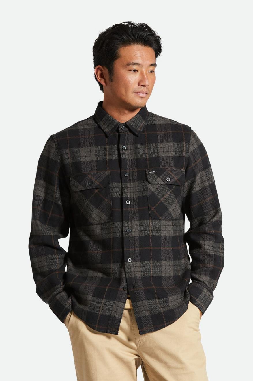 BOWERY L/S FLANNEL CHEMISE NOIRE