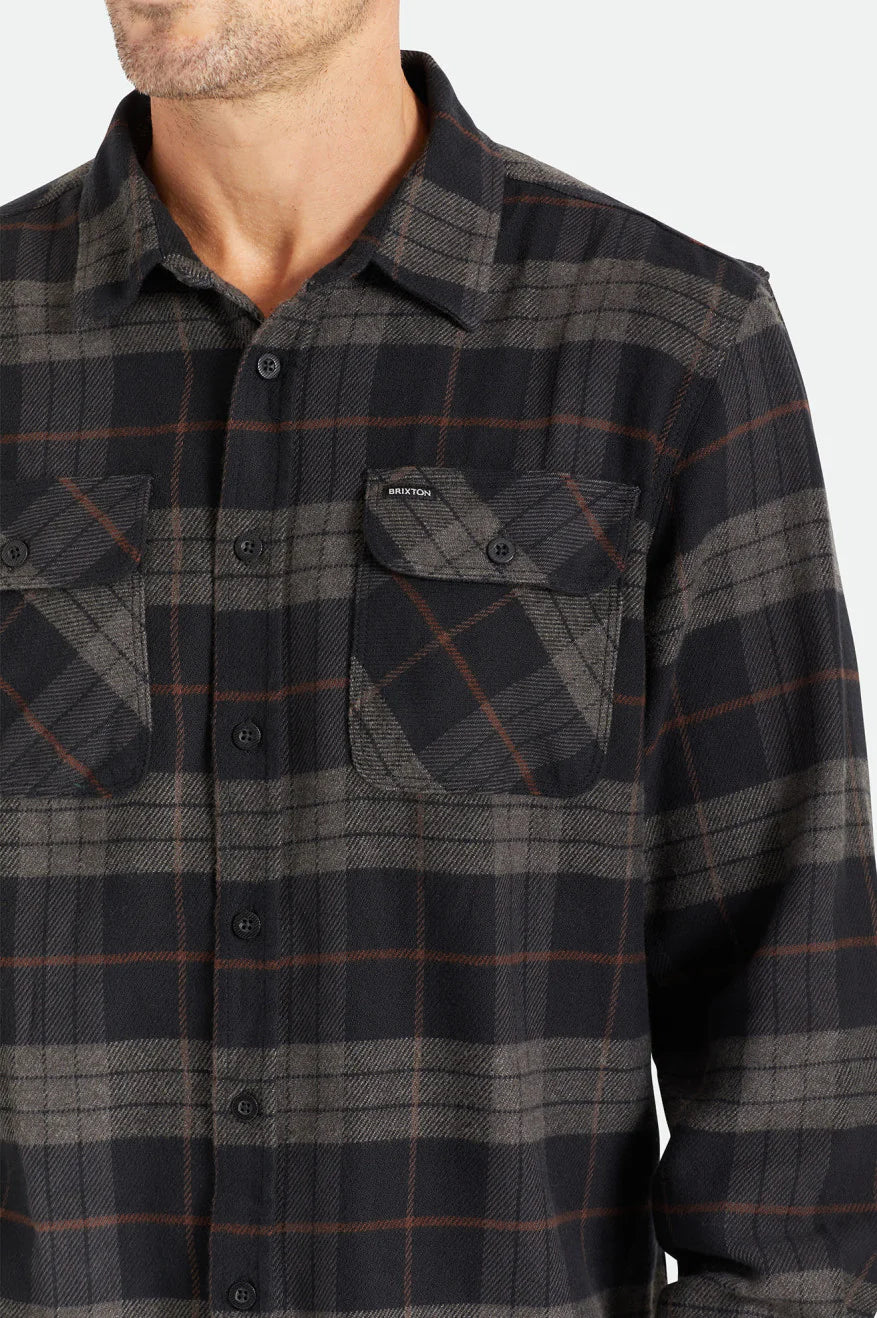 BOWERY L/S FLANNEL CHEMISE NOIRE