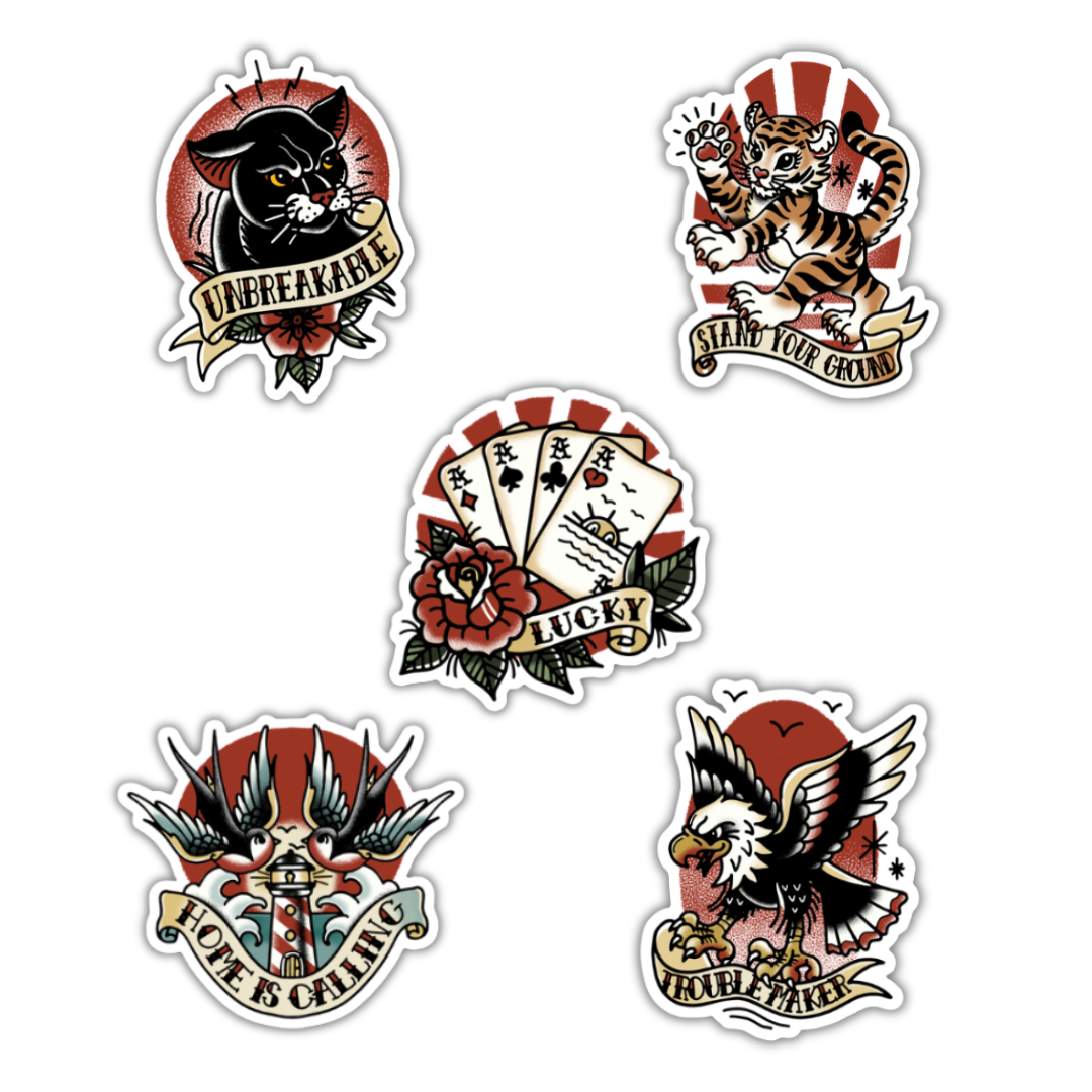 PACK 5 STICKERS NORTH STAR